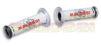 (image for) Malossi Grips, White with Malossi Tribal Logo w/ Opening