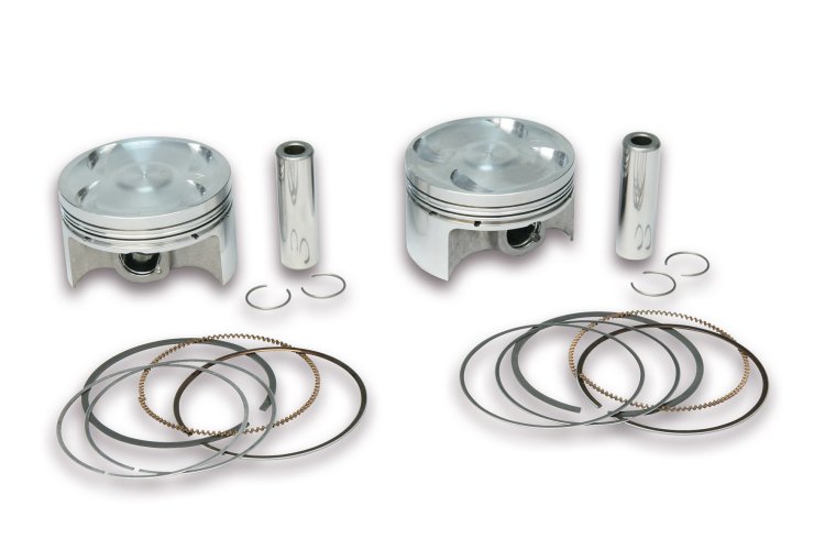 (image for) Overs. Forged Pair Of Pistons 66,2 Pin 15 Rect./Oil Rings