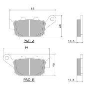 (image for) Brake Pads REAR for Honda Reflex SINTERED