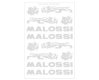 (image for) Folder of Silver Chromed Malossi Mini Stickers 11x16,8 cm.