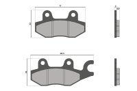 (image for) Malossi Sport Brake Pads for Suzuki Burgman 2007-2024 RIGHT FRONT