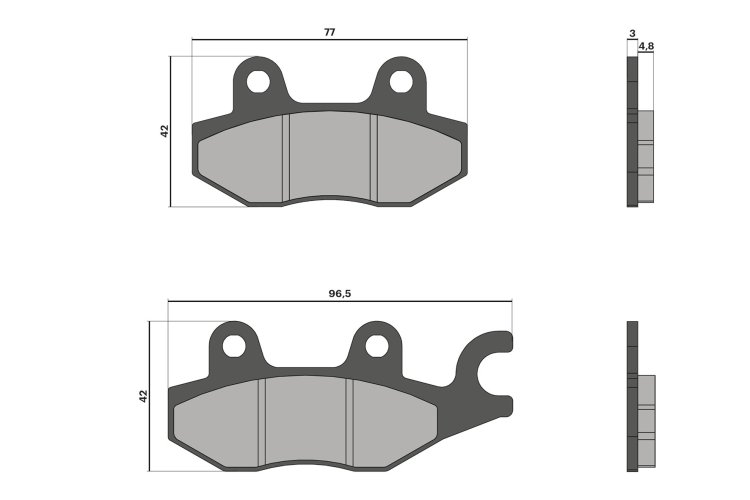 (image for) Malossi Sport Brake Pads for Suzuki Burgman 2007-2024 RIGHT FRONT