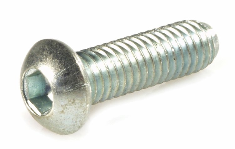 (image for) Screw M4x12 mm, Inner Hexagonal, Lens Head, Steel, Zinc Plated,