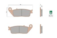 (image for) Malossi Sintered Brake Pads for Honda Silverwing REAR