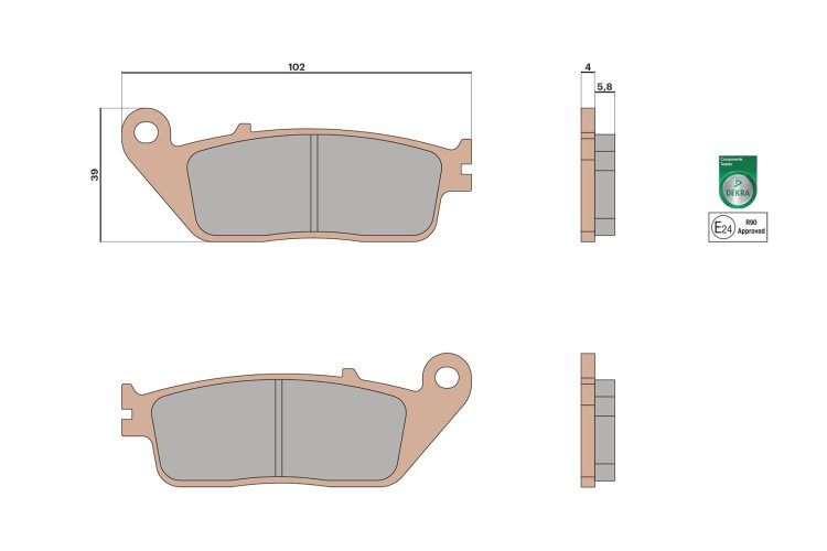 (image for) Malossi Sintered Brake Pads for Honda Silverwing REAR