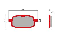(image for) Malossi Racing Brake Pads for Yamaha Zuma, Minarelli