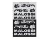 (image for) Folder of Black and Silver Malossi Mini Stickers 11x16,8 cm.