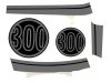 (image for) Sticker Decoration Set PIAGGIO "300" for Vespa GTS Super 300ccm